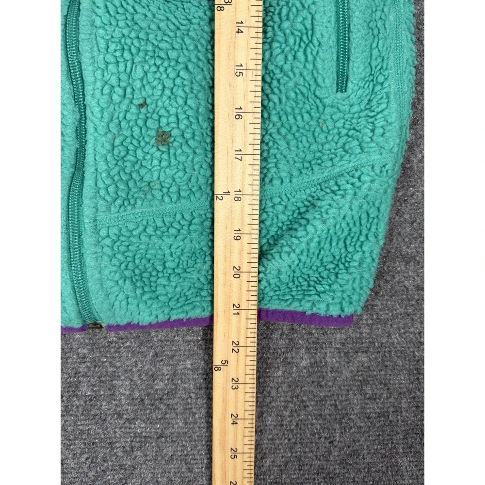 Vintage Patagonia Retro-X Deep Pile Fleece Jacket Girls Kids Sz M 10 Youth Teal